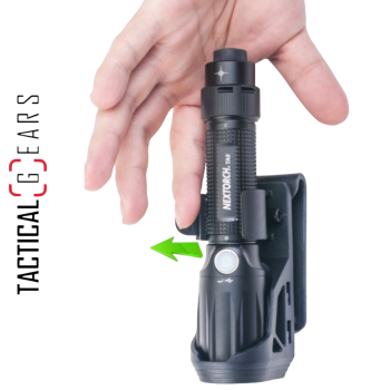 NEXTORCH V5 TACTICAL TASCHENLAMPEN HOLSTER 360 GRAD DREHBAR MIT SCHNELLVERSCHLUSS UND GÜRTELCLIP